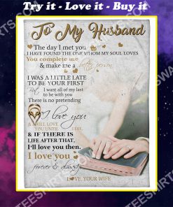 to my husband i love you forever and always full printing blanket