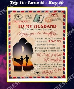to my husband i want to be your last full printing blanket