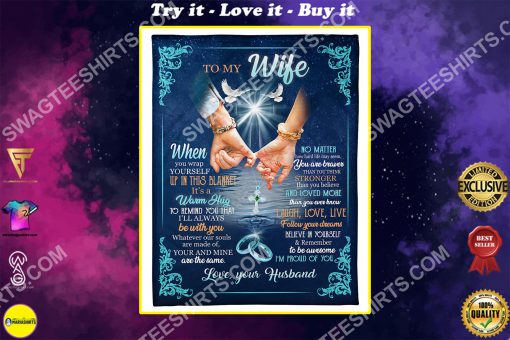 to my wife im proud of you your husband full printing blanket