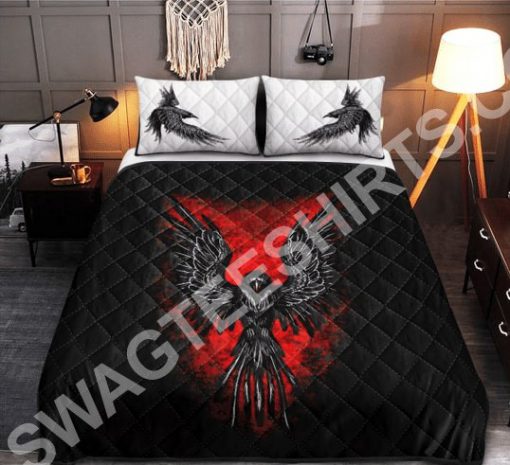 viking raven all over printed bedding set 2(1)
