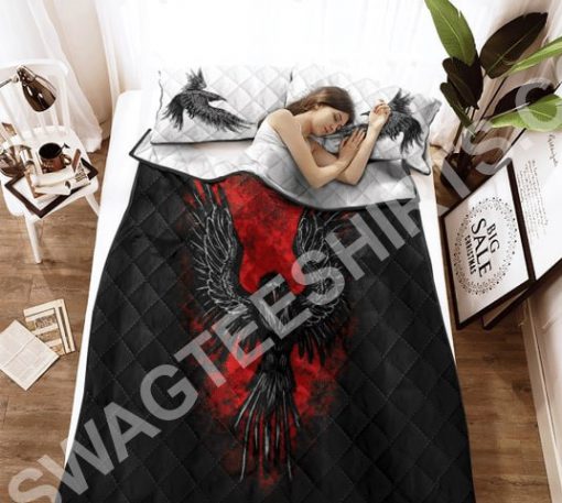 viking raven all over printed bedding set 3(1)