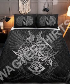 viking raven black all over printed bedding set 3(1)