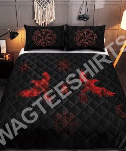 viking raven red all over printed bedding set 2(1) - Copy
