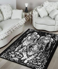 viking skull zombie all over printed rug 3(1)