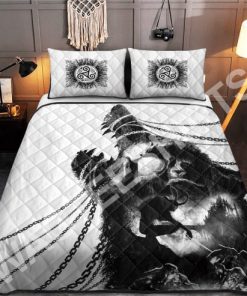 viking wolf watercolor all over printed bedding set 2(1)