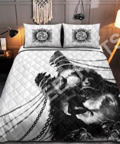 viking wolf watercolor all over printed bedding set 2(1) - Copy