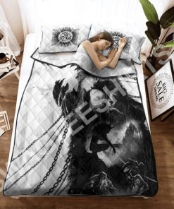 viking wolf watercolor all over printed bedding set 3(1)