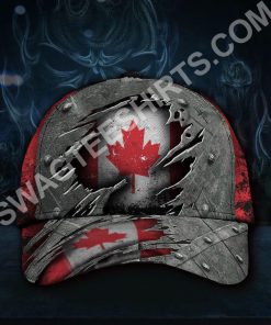 vintage canada flag all over printed classic cap 2(1)