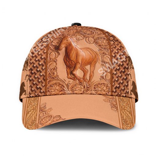 vintage the horse all over printed classic cap 2(1)