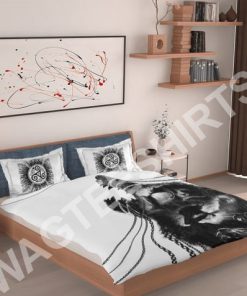 warrior and wolf viking all over printed bedding set 3(1)