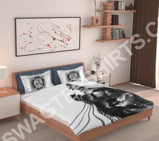 warrior and wolf viking all over printed bedding set 3(1) - Copy