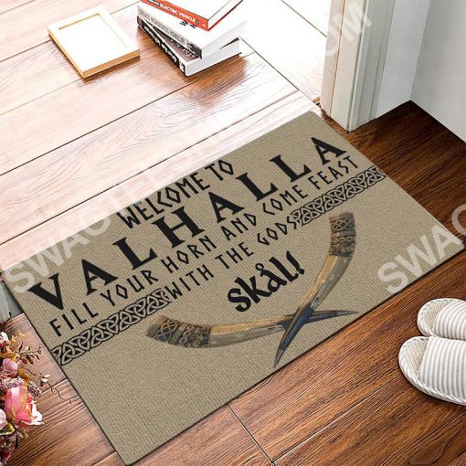 welcome to valhalla all over printed doormat 4(1)