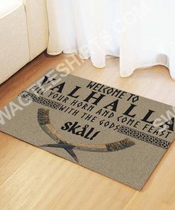 welcome to valhalla all over printed doormat 5(1)