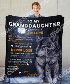 wolf to my granddaughter love you your grandma full printing blanket 2(1)