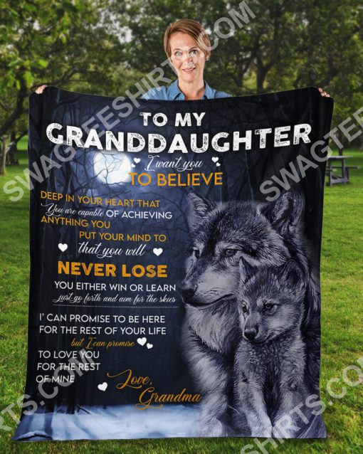 wolf to my granddaughter love you your grandma full printing blanket 3(1)