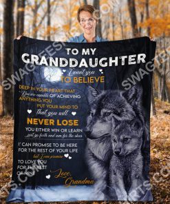 wolf to my granddaughter love you your grandma full printing blanket 4(1)