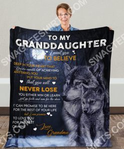 wolf to my granddaughter love you your grandma full printing blanket 5(1)