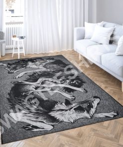 wolf viking all over printed rug 3(1)