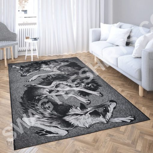 wolf viking all over printed rug 3(1) - Copy
