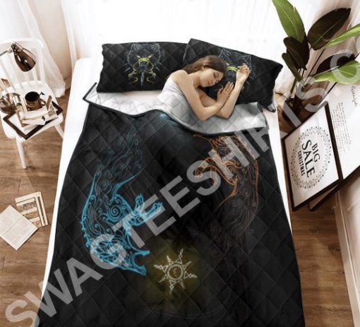 wolves viking all over printed bedding set 3(1) - Copy