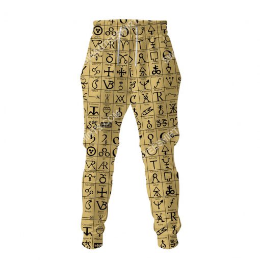 alchemy symbols all over printed long-pants 1