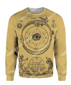 alchemy symbols all over printed sweatshirt 1