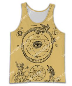 alchemy symbols all over printed tank top 1