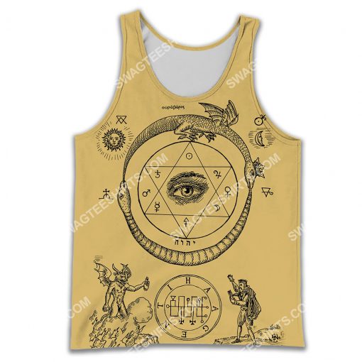 alchemy symbols all over printed tank top 1
