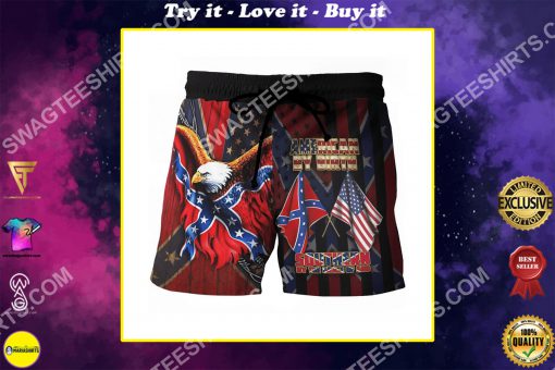american by birth southern by the grace of God beach shorts