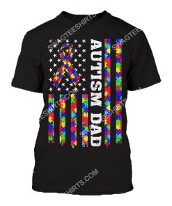 american flag autism awareness autism dad all over printed tshirt 1