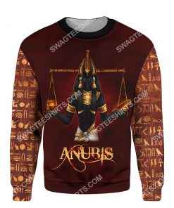 anubis the god of the egyptians all over printed sweatshirt 1