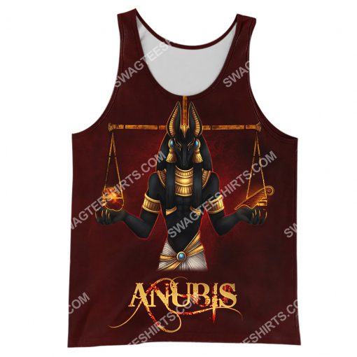 anubis the god of the egyptians all over printed tank top 1