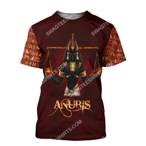 anubis the god of the egyptians all over printed tshirt 1