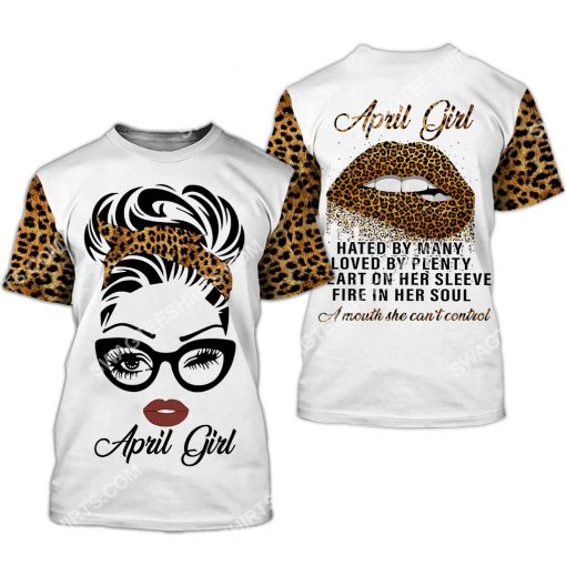 april girl hated by many loved by plenty heart all over printed tshirt 1