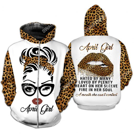 april girl hated by many loved by plenty heart all over printed zip hoodie 1