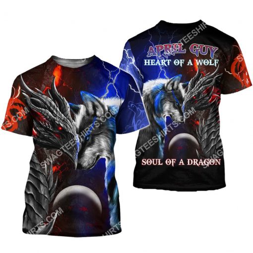april guy heart of a wolf soul of a dragon all over printed tshirt 1