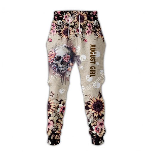 august girl with tattoos pretty eyes and thick thighs floral all over printed long-pants 1