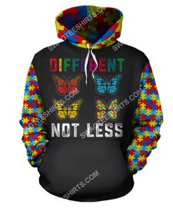 autism awareness different not less butterfly all over printed hoodie 1 - Copy