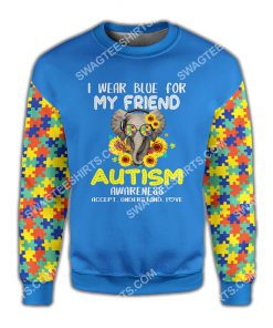 autism awareness i wear blue for my son autism all over printed sweatshirt 1