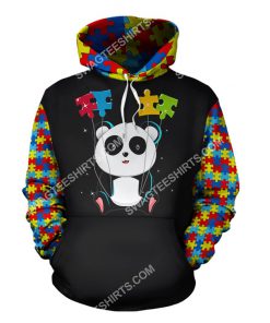 autism awareness panda all over printed hoodie 1