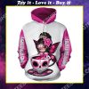 breast cancer awareness tea cup sugar skull fairy figurine fight like a girl all over printed shirt