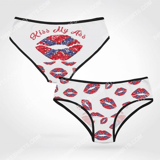 confederate state flag sexy lips kiss my ass women brief 2(1)