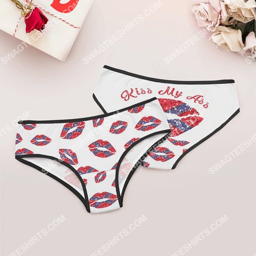 confederate state flag sexy lips kiss my ass women brief 3(1)