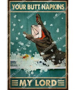 crocodile your butt napkins my lord vintage poster 1(1)