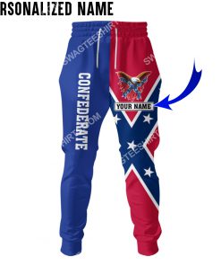 custom name confederate states of america flag all over printed long-pants 1