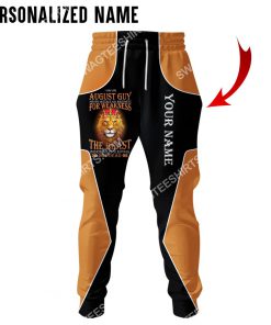 custom name lion i am an august guy never mistake my kindness for weakness all over printed long-pant 1