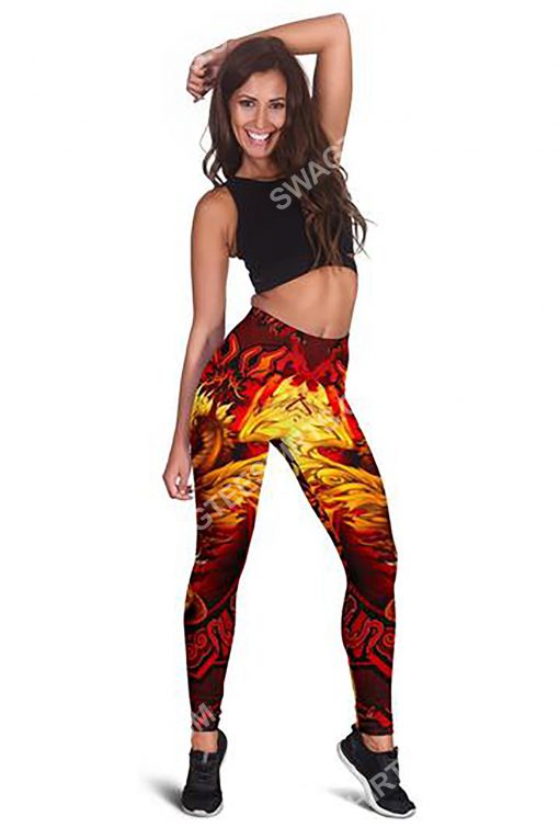 dragon and fire all over printed legging 3(1)
