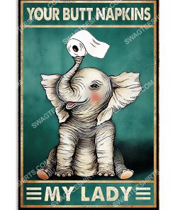 elephant your butt napkins my lady vintage poster 1(1)