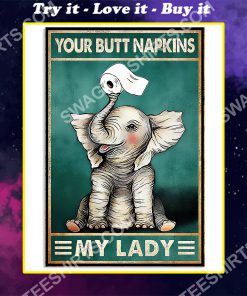 elephant your butt napkins my lady vintage poster