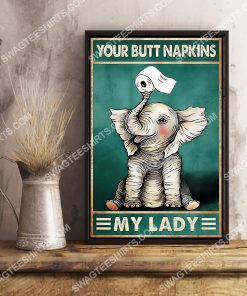elephant your butt napkins my lady vintage poster 4(1)